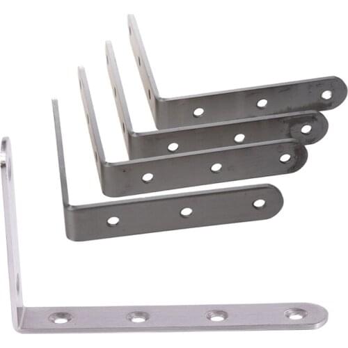 4 x Stainless Steel Shelf Support Corner Brace Angle Bracket 100X100mm & 1x 125X75mm L Shape Stainless Steel