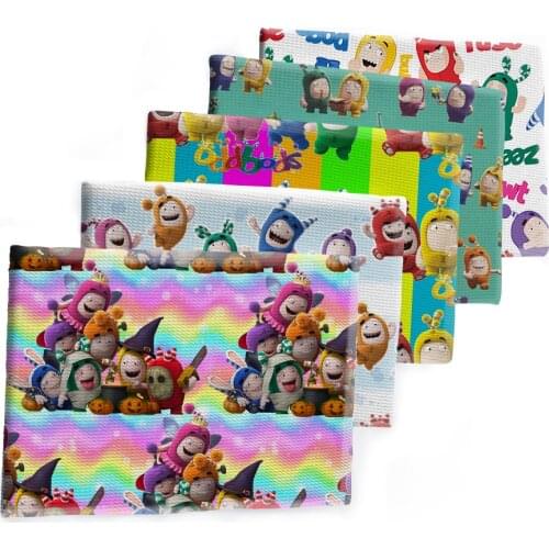 50*145cm oddbods Character Bullet Textured Cartoon Liverpool Patchwork Tissue Kids home textile