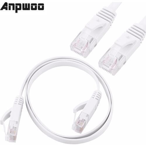ANPWOO 0.5m 1.5m 2m 3m 5m 10m 15m 20m Cable CAT6 Flat UTP Ethernet Network Cable RJ45 Patch LAN Cable Router Computer Cables