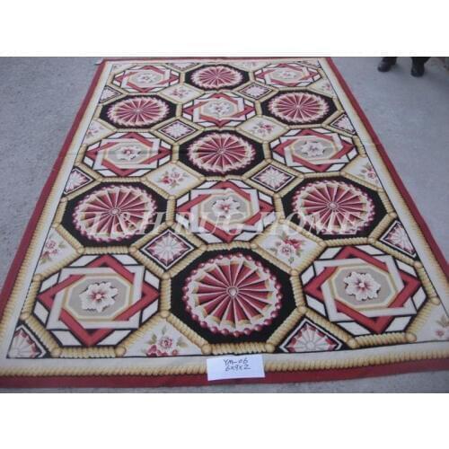 Free Shipping 6'X9' French Aubusson Rug, 100% hand woven New Zealand woolen rug