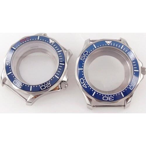 41mm Sapphire Glass Ceramic Bezel Watch Case fit NH35A NH36A ETA2836 2824 MIYOTA 8215 821A 8205 DG 2813 Glass Back 316L Stainles