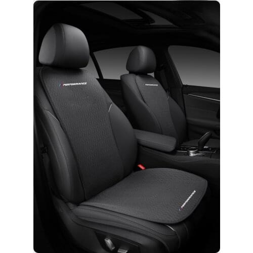 Car Front Seat Cover Ice Silk Summer Cool Cushion Mat for BMW Car Interior Accessories 2pcs Set (Seat + Back)