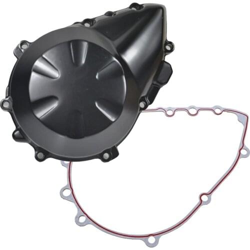 Black Aluminum Motorcycle Left Engine Stator Cover Crank Case Generator Crankcase & Gasket For Kawasaki Z750 2007 2008 2009