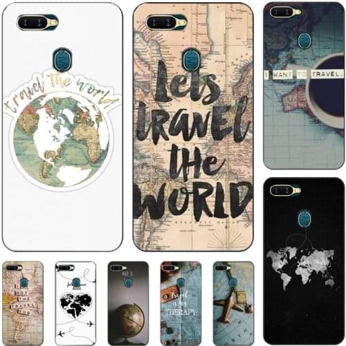 ZFGHSHYQ World Map Travel Soft Cover Phone Case For Oppo Reno2 Z 2Z Realme5 6 Pro R9S 11 Plus 15 17 Pro