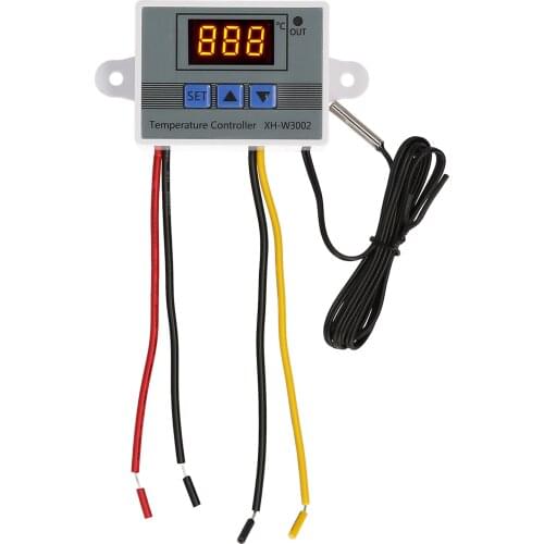 Electronic Temperature Controller LED Display Thermostat Module Temp Control Module Switch with Waterproof NTC Probe -50~110