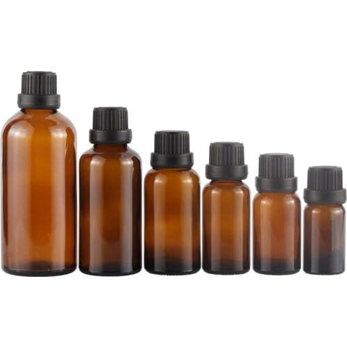 10ml 15ml 30ml 50ml 100ml Brown Glass Drop Bottle Aromatherapy Liquid for essential basic massage oil Pipette Bottles Refillable