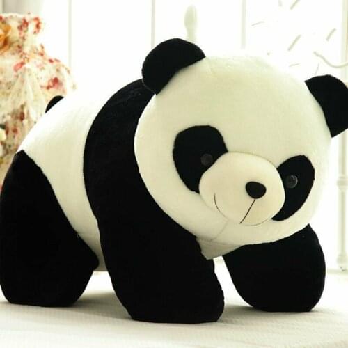 Giant Panda Plush Toy Black White Big Teddy Bear Soft Stuffed Animals Toy Doll Cotton Gift Birthday Reward Padding