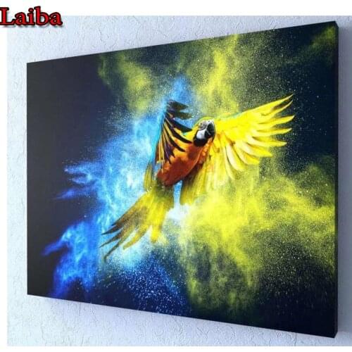 5 d Diamond Embroidery bird parrot Puzzle painting DIY full Square round drill Cross stitch Rhinestones Mosaic decor home gift