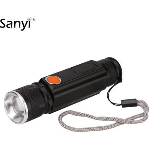 Magnet Camping Lamp Mini USB LED Flashlight XML T6 Torch Rechargeable COB Lantern Waterproof Zoom 18650 Battery Flash Light