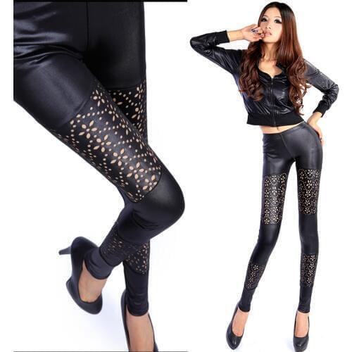 Fashion Sexy Leggings Plus Size Leggings Korean Streetwear Leather Leggings Faux Leather Leggings