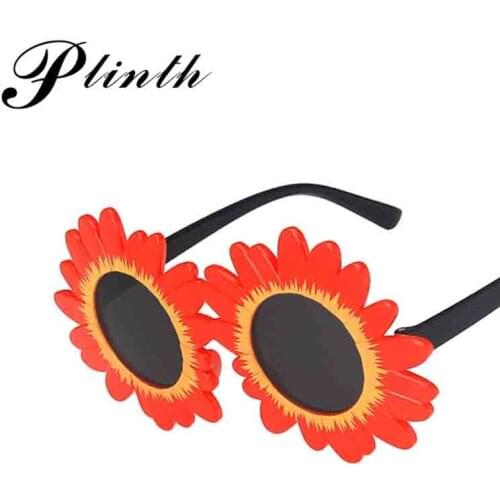 New Round Kids Sunglaases Boys Girls Lovely Little Daisy Frames Sun Glasses Party Take Pictures Travel Eyewear UV400 AG16