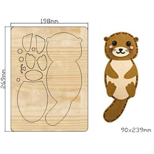 2021 New Squirrel animal felt woven toy Cutting Dies Wooden Knife Die Compatible With Most Manual Die Cut Cutters