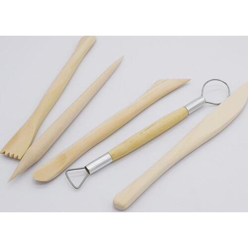 Professional Polymer Clay Tool Sculpting Carving Set Pottery Ceramics Bamboo Handle Modeling Tools