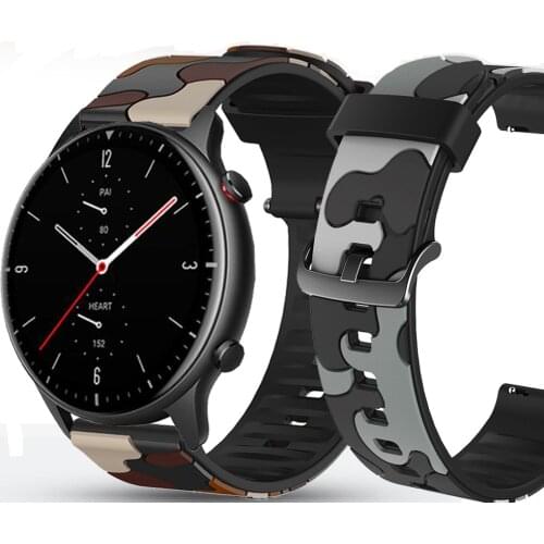 For Huami Amazfit GTR 2 2E Band Sport Wristband Bracelet For Amazfit GTR 47mm Camouflage Pattern Watchband 22mm Watch Strap