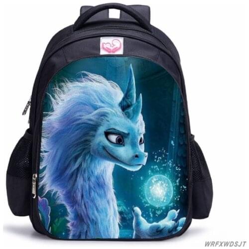 Raya and The Last Dragon Backpacks ForGirls Boys Primary Children School Bags Schoolbags Kids Mochila Infantil Zip Kids Gifts