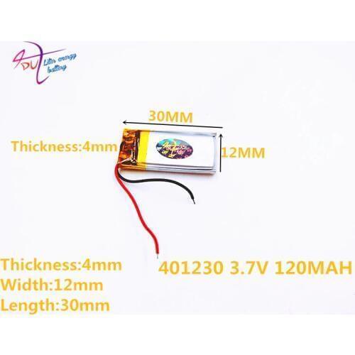 [SD] 401230 3.7V,120mAH,[401233] Polymer lithium ion / Li-ion battery for TOY,POWER BANK,GPS,mp3,mp4,cell phone,speaker