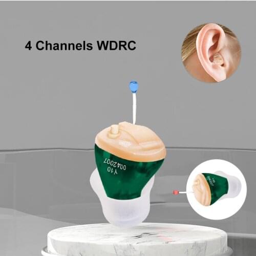 2021 Hearing Aids audifonos Y10 Mini Tuneable Sound Amplifier ITC Digital Portable Invisible Hearing Aid for Elderly/Deaf