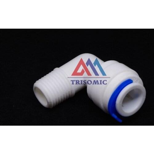Elbow 3/8" OD Tube Quick Pushfit -1/4" Male Fitting Connection Aquarium RO Water Filter Reverse Osmosis System