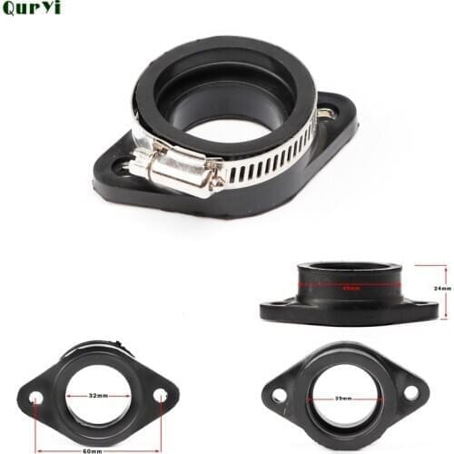 Universal 32mm Motorcycle Rubber Adapter Inlet Intake Pipe For PWK PE carburetor modified