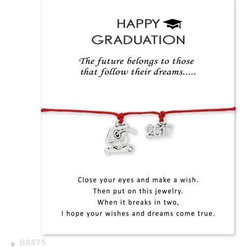 Graduation Gift for School Leavers 2018 2019 2020 Graduate Trencher Cap Square College Cap Diploma Charm Bracelets for Women
