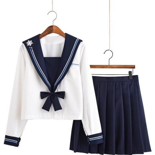 Japanese School Uniform Jk Uniforms Sailor Suit Cosplay College Middle School Uniform Dress Girls Students Anime Pleated Skirt