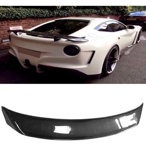 Carbon Fiber Rear Bumper Lip Chin Spoiler Wing Decoration for Ferrari F12 Berlinetta 2013-2016 FRP black Skirts Auto Car stylimg
