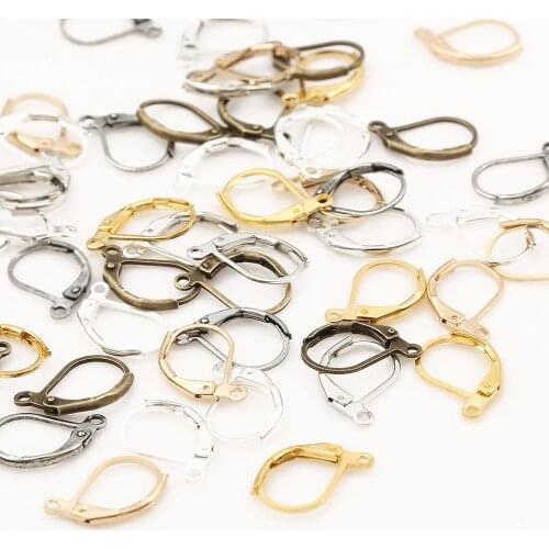10pcs High Quality Copper Brass French Earring Hook Earrings Clasps Base Accessories for DIY Jewelry Making Settings