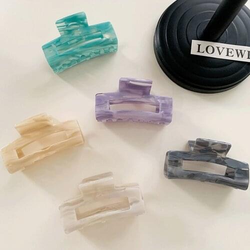 Vintage Hair Clips for Women Hair Claw Elegant Colorful Rectangle Claw Clip Crab for Hair Girls Hair Accessories Hair Clips New