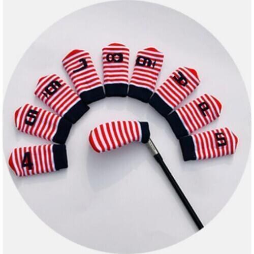 10x Knitted Golf Irons Head Cover Durable Club Headcover Bag Sleeve Golfer Equip