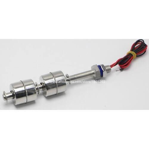 100V 220V ZS12010-2 M10*120mm Duall Ball Float Switch 304 Stainless Steel Liquid Water Level Sensor
