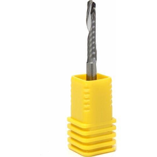 5pcs/lot 3.175x17mm left handed down cutting cutter spiral single flute CNC router bits acrylic pcb Pvc Aluminun