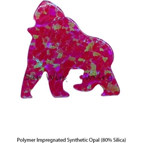 50PCS/ lot Wholesale Multicolor 12x12mm Fire Opal Animal Monkey natural opal Necklace accessories Monkey for DIY jewelry making