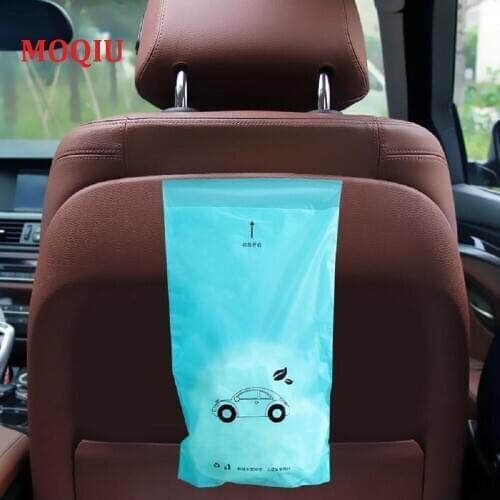 50 pcs car disposable garbage bag self-adhesive biodegradable car trash holder garbage storage bag vomit bags car trash bin