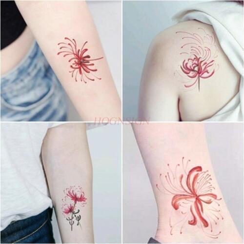 Bianhua Flower Tattoo Stickers Waterproof Female Long-lasting Simulation Small Fresh And Lovely Sexy Clavicle Flower Arm Sale