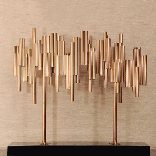 Hotel lobby decoration artwork Creative Desktop metal modern soft decoration handicraft sculpture