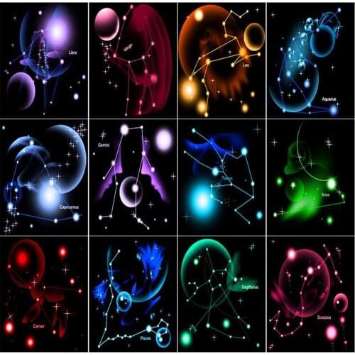 Diamante Pittura Zodiaco Costellazione Universo Fai Da Te Diamante Ricamo Diamante Pieno Mosaico Punto Croce Kit Arte Decorativa