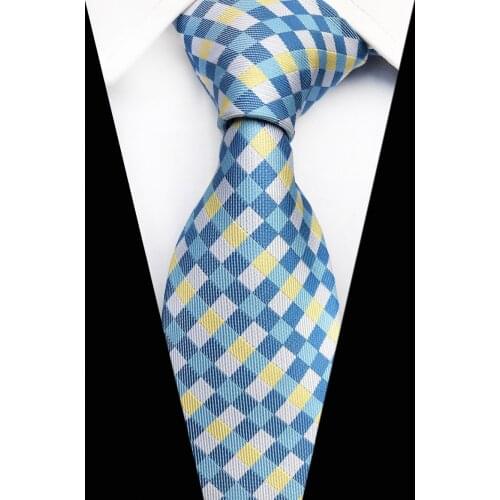 8cm Designers Plaids Tie Personality Grids Pattern Necktie for Wedding Party