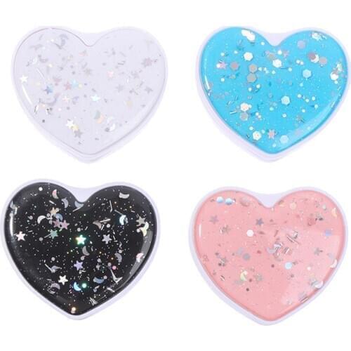 Hot Sale Folding Glitter Mobile Phone Holder Grip Stand Universal Heart Support Telephone For iPhone/Huawei Bracket