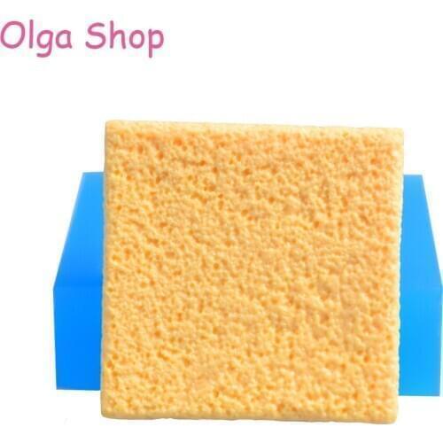 GYL406 39.8mm Square Cake Bottom Base Silicone Mold Cake Tart Mold Cookie Biscuit Candy Chocolate Resin Polymer Clay Jewelry