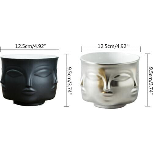 Ceramic Flower Pot Flowerpot Plants Holder Vase Human Face Abstract Home Decoration Indoor Decor Creative Nordic Style Ins