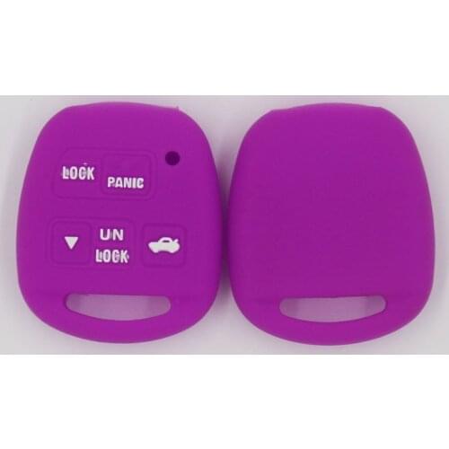 2PC Silicone Car Key Case For Toyota Aqua RAV4 Land Cruiser Camry Prado Corolla Prius Cover Keyless Remote Fob