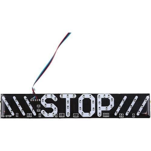 Red Motorcycle Stop Brake Universal fit LED High brightness Waterproof Soft Plastic Turn Signal License Plate Light Car Truck