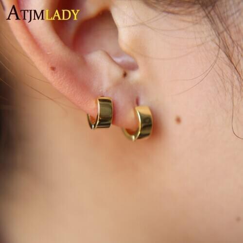 New cute minimalist delicate Earring clip on mini hoops round 925 sterling silver earring circle for women dainty earr Jewelry