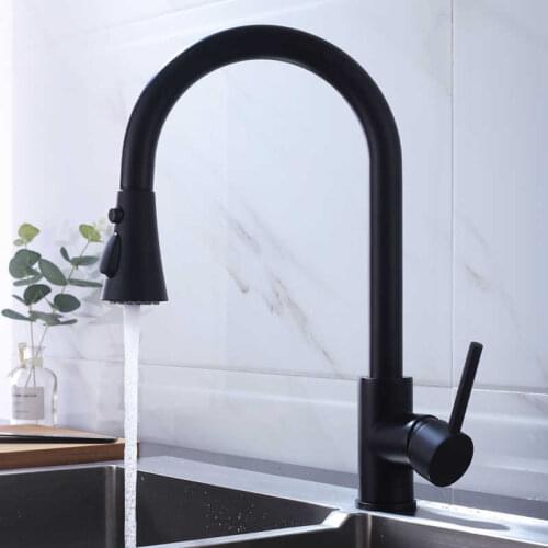 Can black tap kitchen sink hot water and cold single fist 360 rotary kitchen faucet