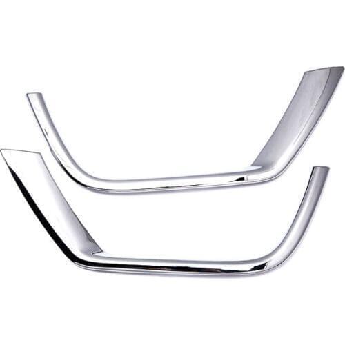 BBQ@FUKA Car Front Fog Light Lamp Bottom Eyelid Cover Strip ABS for Jeep Compass 2017 2018 Car Exterior Accessories Styling