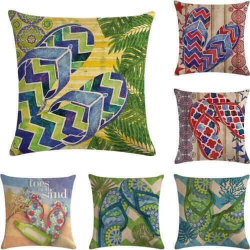 Toes in the sand Pattern Cotton Linen Throw Pillow Cushion Cover Home Decoration Sofa Bed Decor Decorative Pillowcase