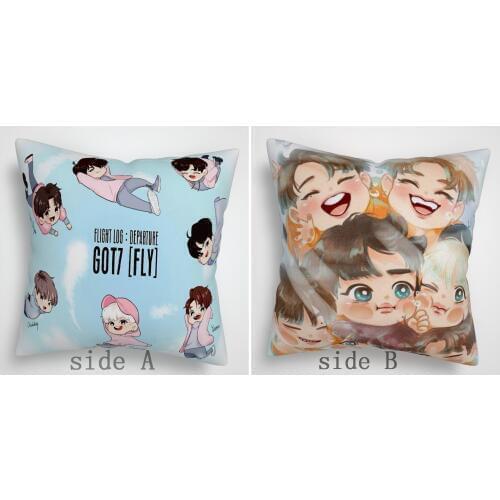 Kpop Got7 JB JinYoung Mark Jackson Two Sides Pillow Cushion Case Cover Home/bed/sofa/car 40x40cm Pillowcase Decor Cosplay Gift