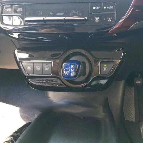 RHD For Toyota Prius 2016 2017 2018 Interior Car Gear Shift Control Panel Trim Stickers Multimedia Knob Buttons Covers Decals