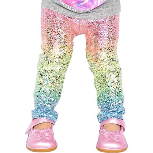 Baby Kid Girl Pants Soft Elastic Kids Leggings Fashion Gradient Girls Skinny Pant Trousers 0-4Years Children Capris Clothes