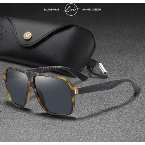 LM 2021 Brand Design Spuare Polarized Sunglasses Men Women Hight Quality Driving Shades Male Vintage Sun Glasses UV400 oculos